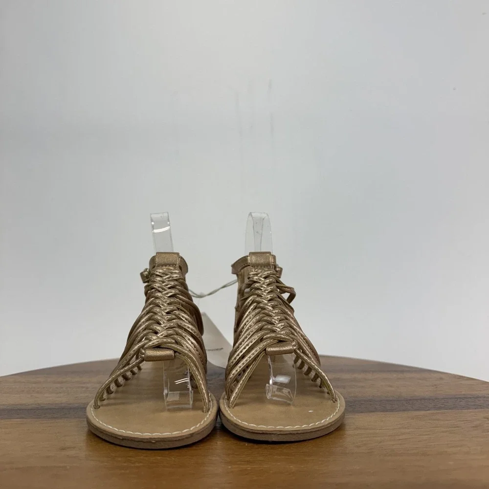 New NWOB Little Kids Nordstrom Amira Rose Gold Gladiator Strappy Sandals Size 13